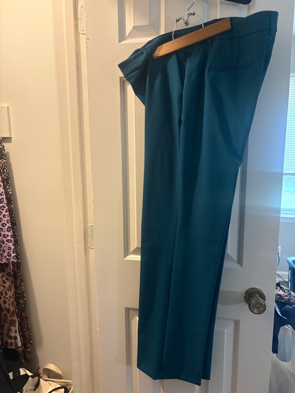 Rachel Zoe Teal Wide-Leg Trousers